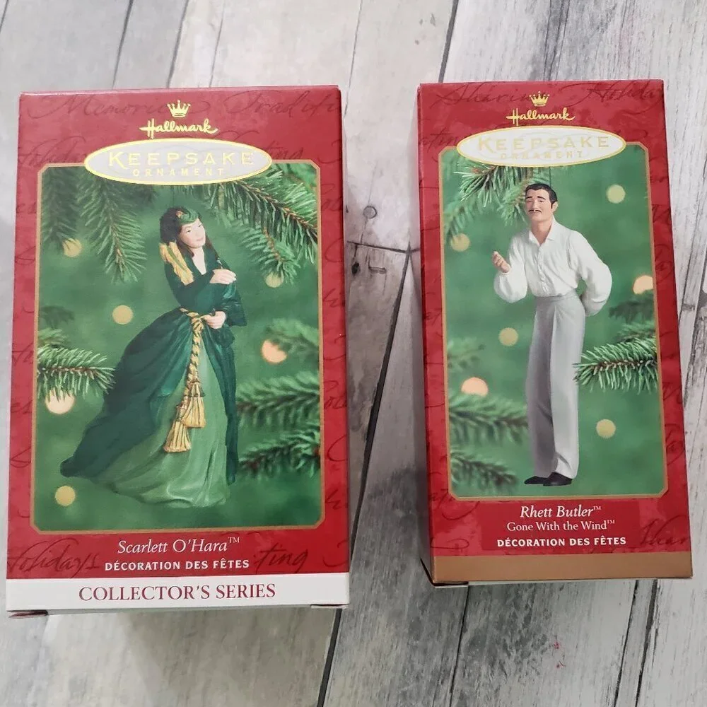 NWT - 2000 Rhett Butler, 2000 Scarlett O'Hara #4 Gone With the Wind Hallmark